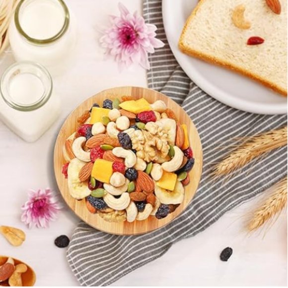 Fan-shaped Foldable Bamboo Fruit Basket - Gourmet Fresh/Dried Fruit Tray - Picture 5 of 10